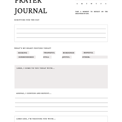 60-Day Prayer Journal (Digital Journal)