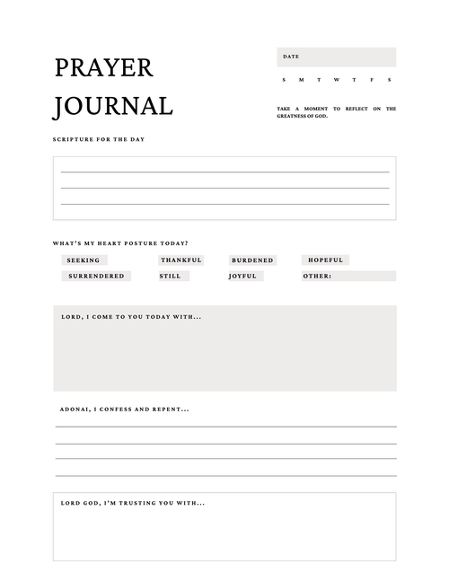60-Day Prayer Journal (Digital Journal)