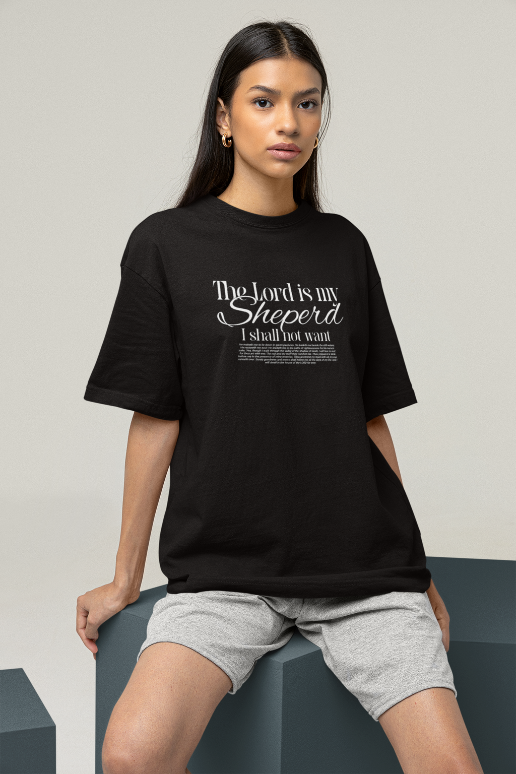 Psalm 23 Oversized Boxy Tee (W)